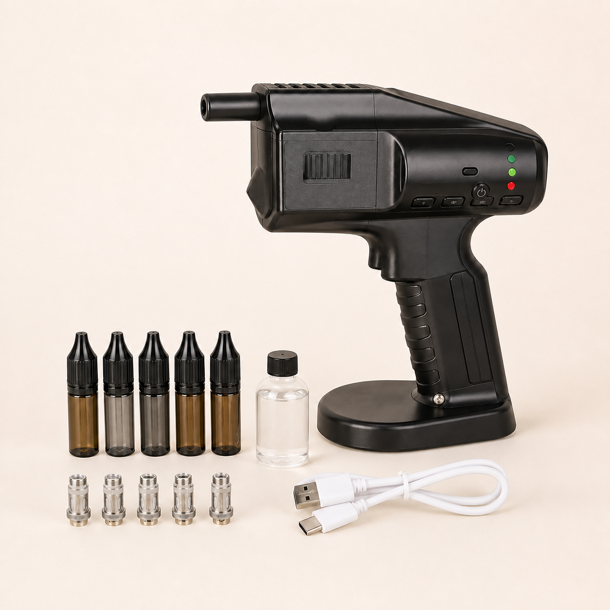 Pistola profesional de aromas y burbujas para cócteles – Kit completo