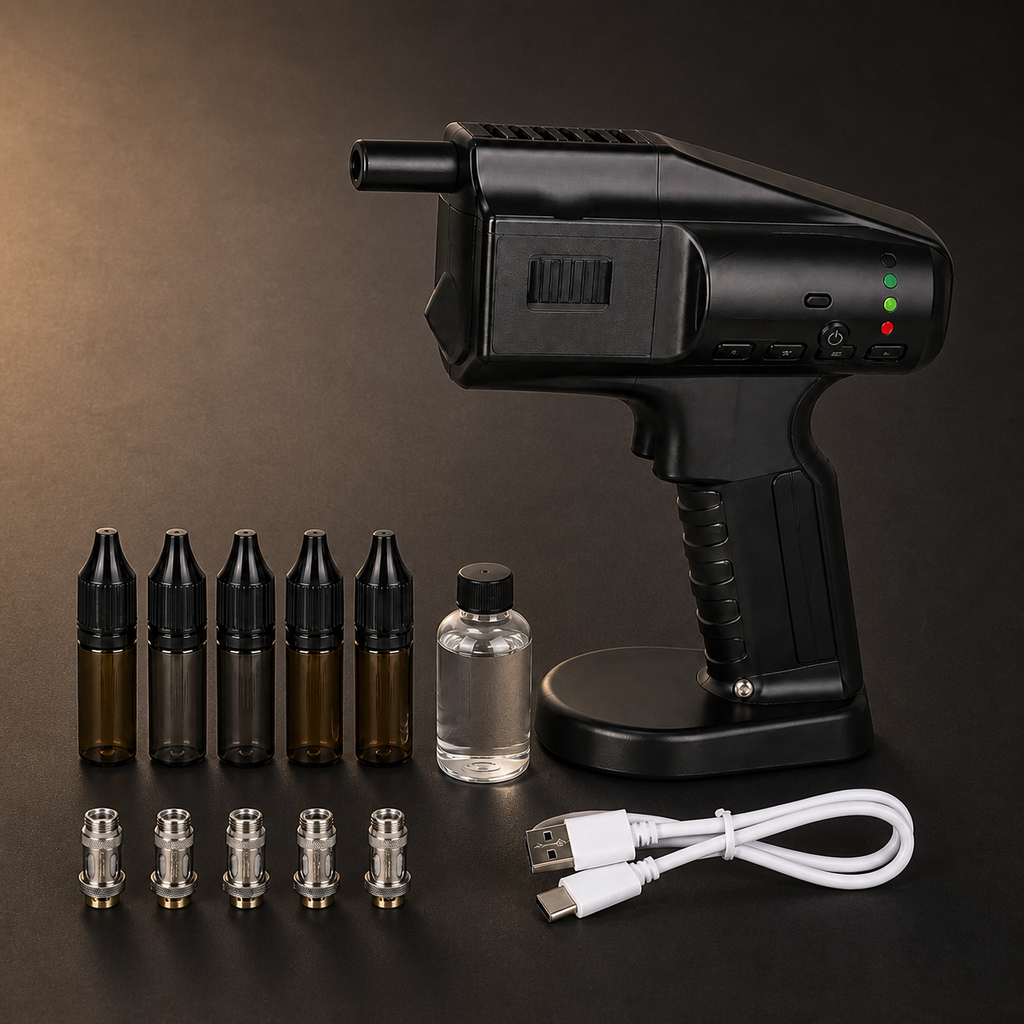 Pistola profesional de aromas y burbujas para cócteles – Kit completo
